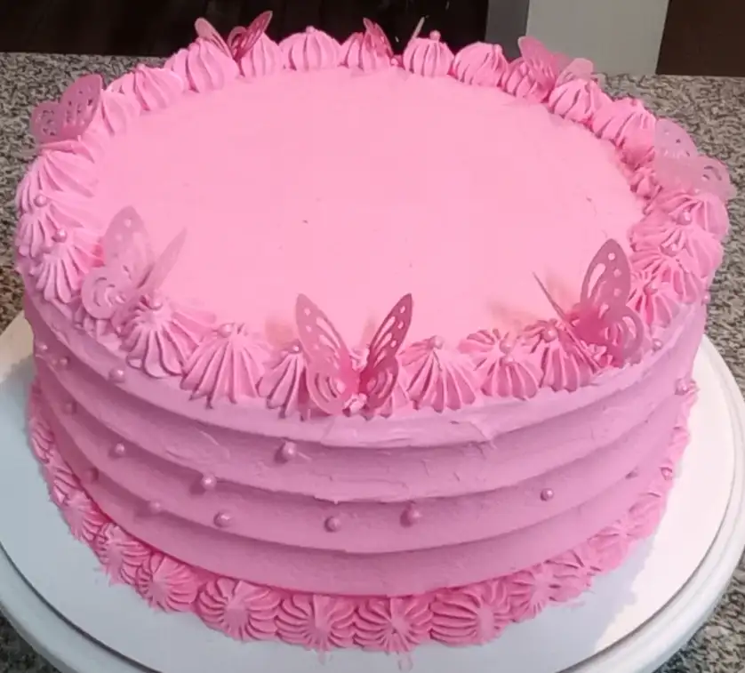 Torta Mariposas Rosa - Delicias Elizabeth